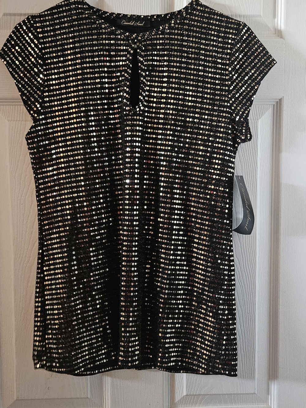 NWT Candid Soul Metallic Blouse